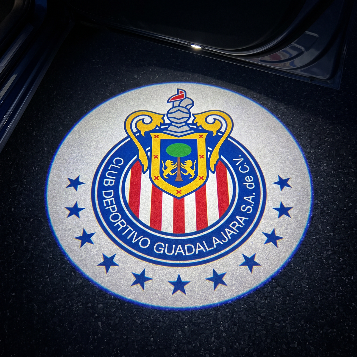 Proyector para carro de equipo de futbol